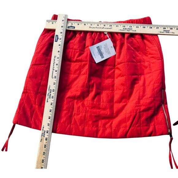 NWT Böhme Womens Quilted Red Skirt With Side Zippers Size Large - Picture 5 of 8